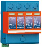 Ограничитель импульсных напряжений УЗИП Стример РИФ-Э-II 275/20 4п L1-L2-L3-N-P классII 65кА картинка